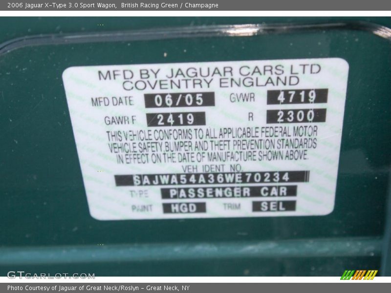 British Racing Green / Champagne 2006 Jaguar X-Type 3.0 Sport Wagon