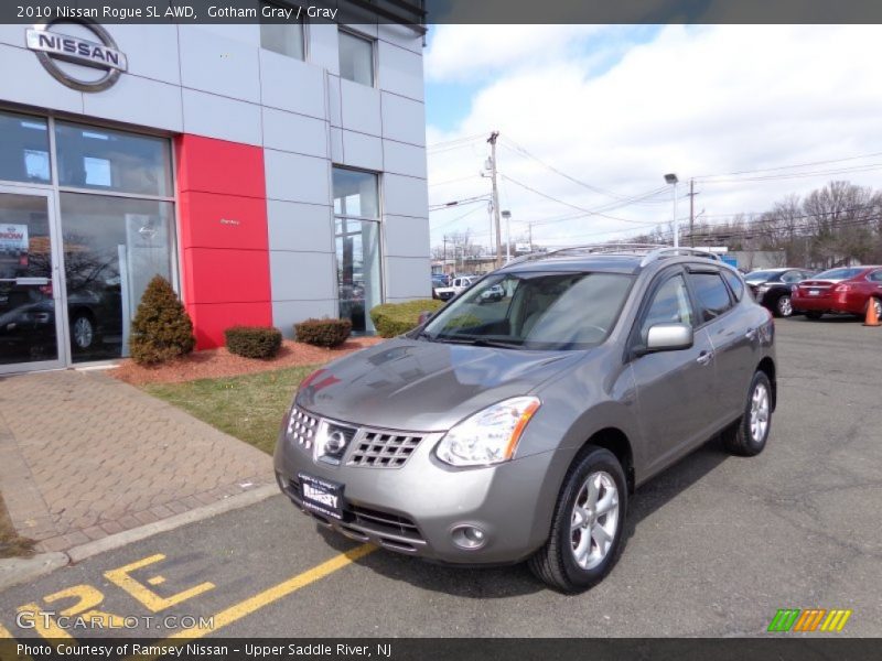 Gotham Gray / Gray 2010 Nissan Rogue SL AWD