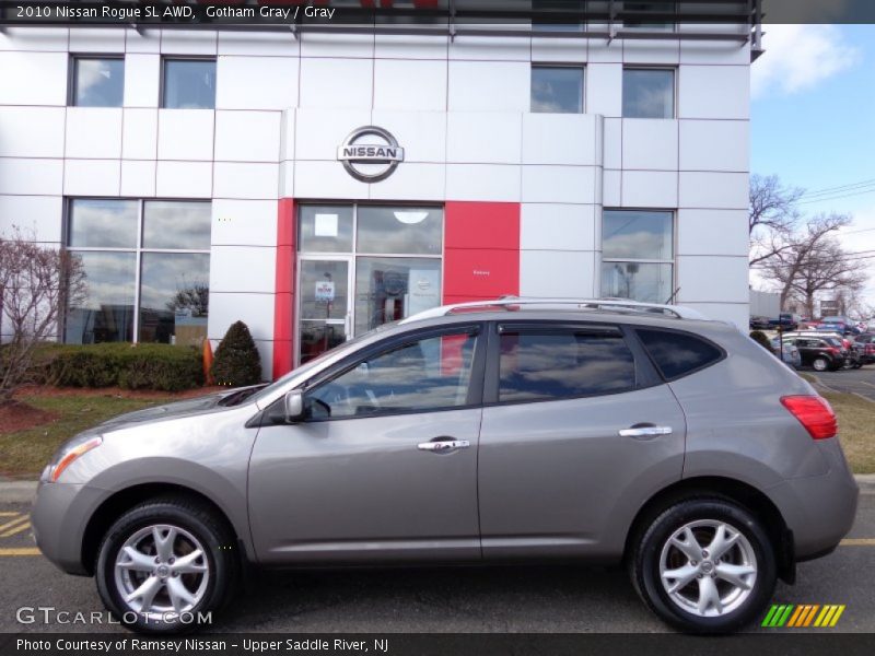 Gotham Gray / Gray 2010 Nissan Rogue SL AWD
