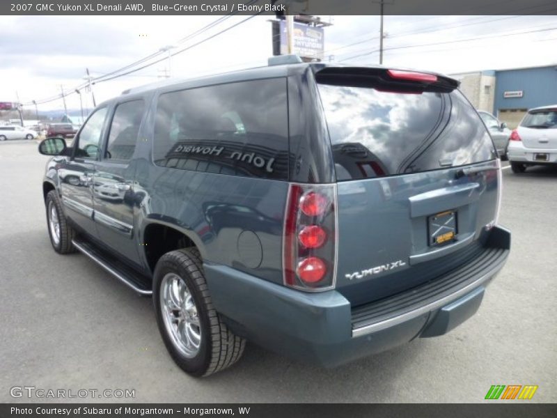 Blue-Green Crystal / Ebony Black 2007 GMC Yukon XL Denali AWD