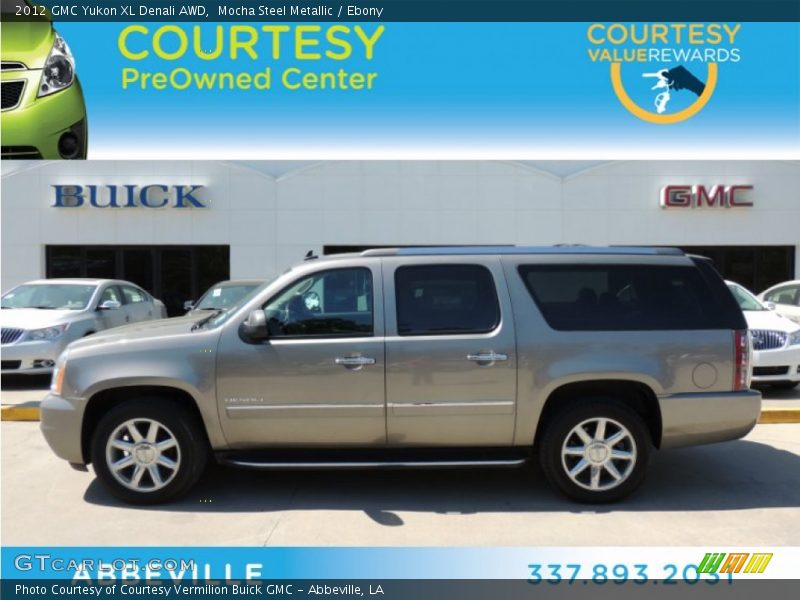 Mocha Steel Metallic / Ebony 2012 GMC Yukon XL Denali AWD