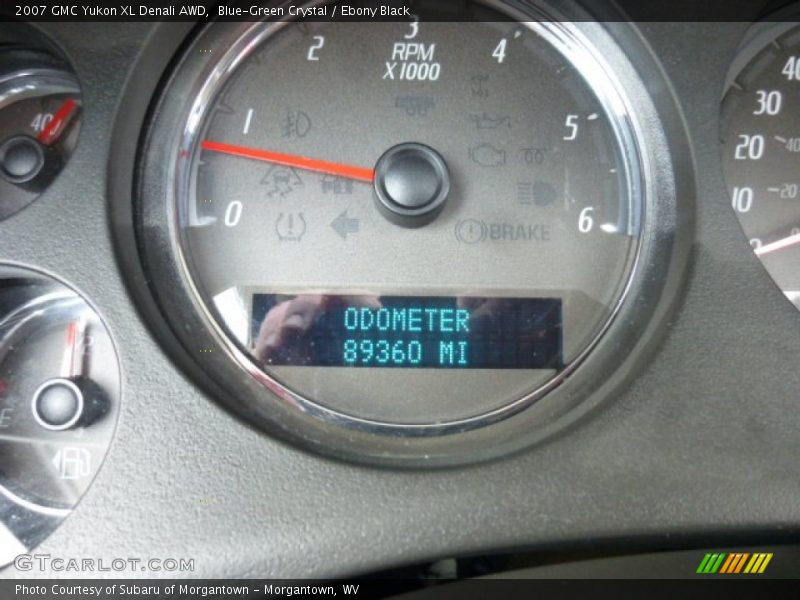 Blue-Green Crystal / Ebony Black 2007 GMC Yukon XL Denali AWD