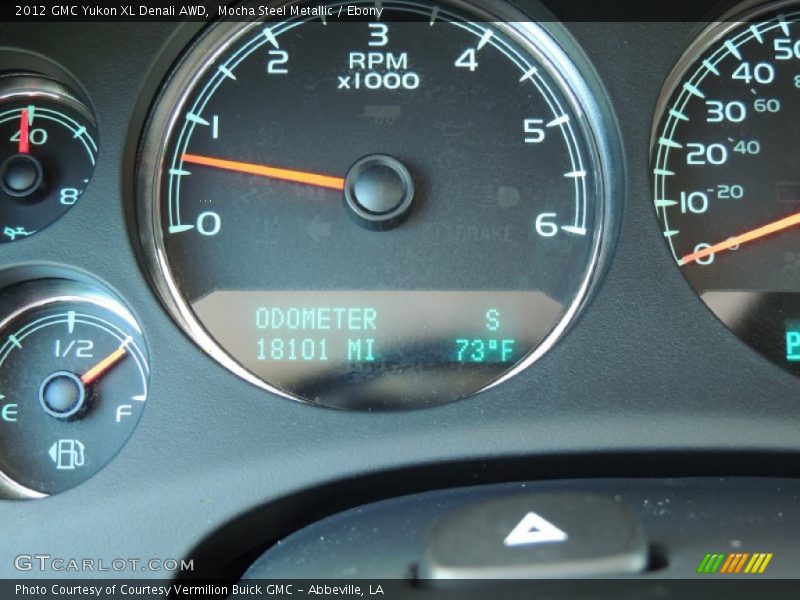 Mocha Steel Metallic / Ebony 2012 GMC Yukon XL Denali AWD