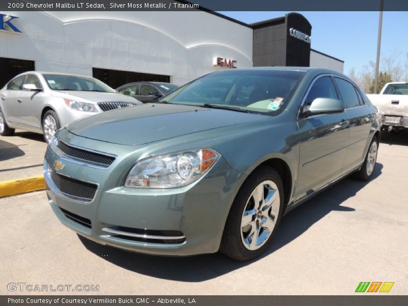 Silver Moss Metallic / Titanium 2009 Chevrolet Malibu LT Sedan