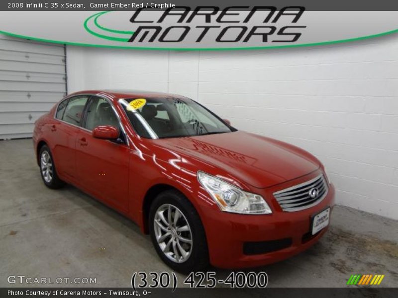 Garnet Ember Red / Graphite 2008 Infiniti G 35 x Sedan