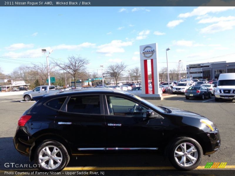 Wicked Black / Black 2011 Nissan Rogue SV AWD