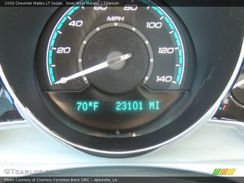 Silver Moss Metallic / Titanium 2009 Chevrolet Malibu LT Sedan