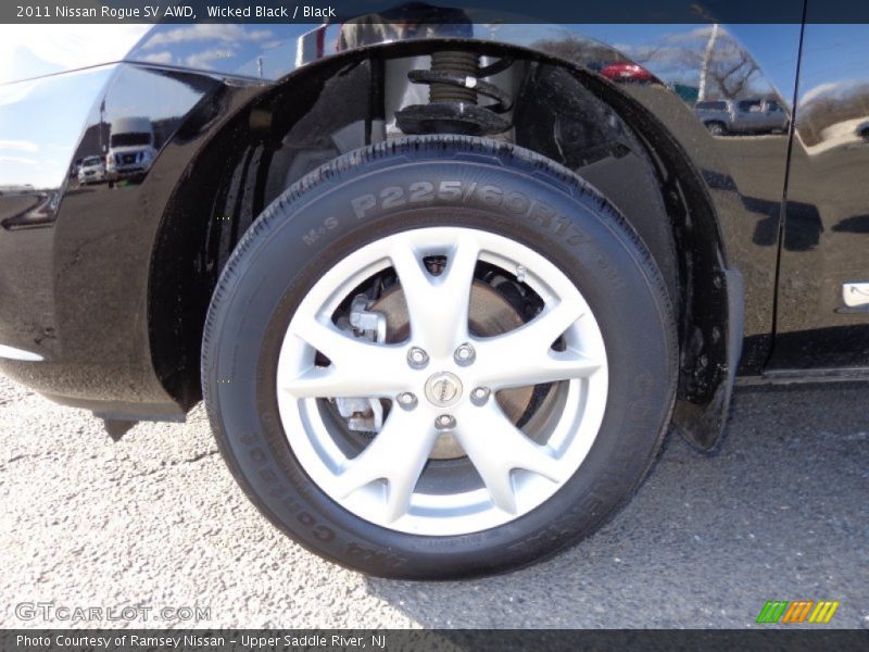 Wicked Black / Black 2011 Nissan Rogue SV AWD