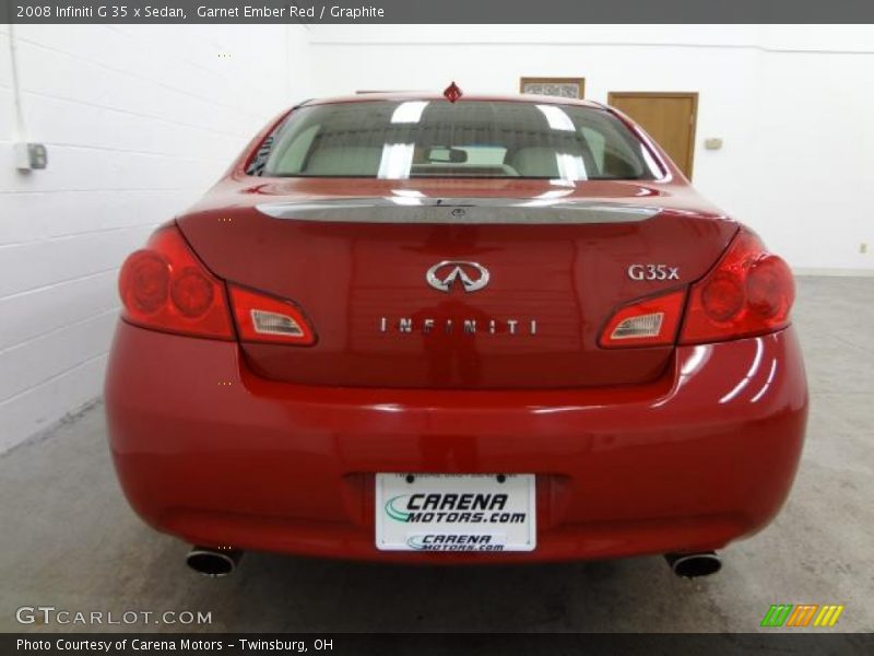 Garnet Ember Red / Graphite 2008 Infiniti G 35 x Sedan