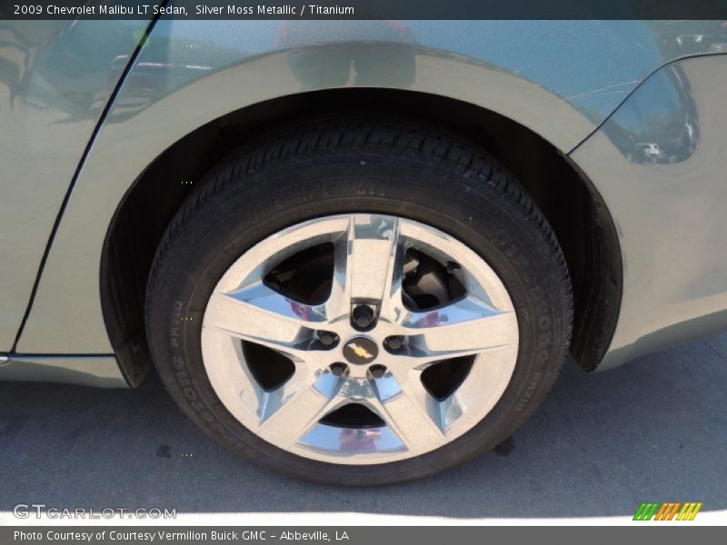 Silver Moss Metallic / Titanium 2009 Chevrolet Malibu LT Sedan