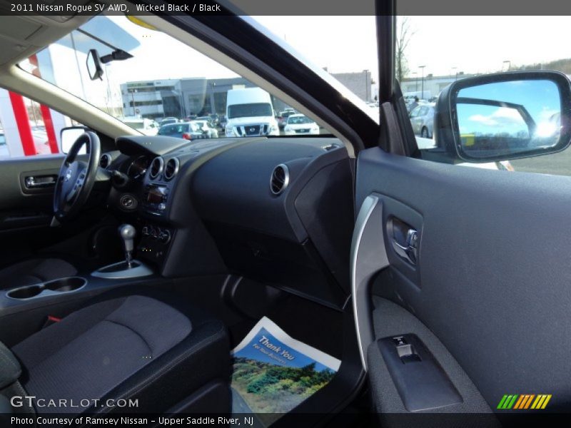 Wicked Black / Black 2011 Nissan Rogue SV AWD