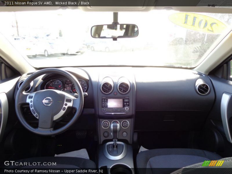 Wicked Black / Black 2011 Nissan Rogue SV AWD