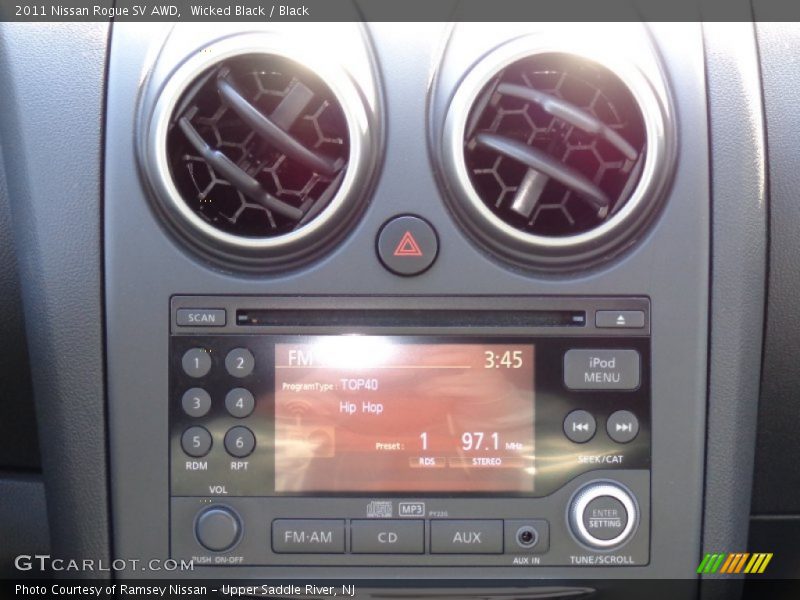 Wicked Black / Black 2011 Nissan Rogue SV AWD
