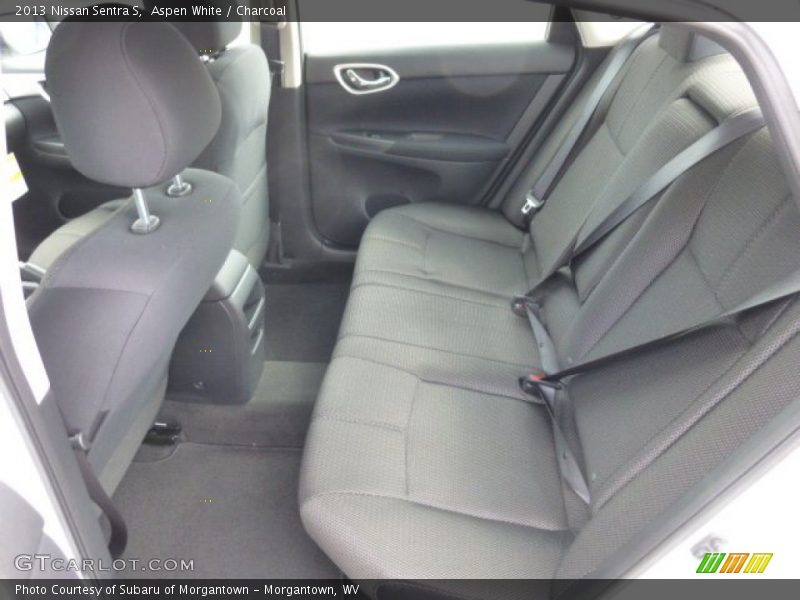 Aspen White / Charcoal 2013 Nissan Sentra S