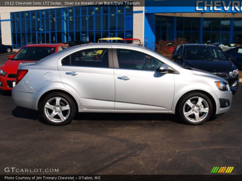 Silver Ice Metallic / Jet Black/Dark Titanium 2012 Chevrolet Sonic LTZ Sedan