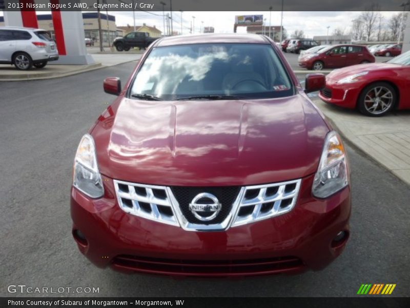 Cayenne Red / Gray 2013 Nissan Rogue S AWD