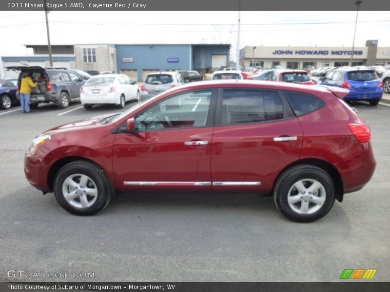 Cayenne Red / Gray 2013 Nissan Rogue S AWD