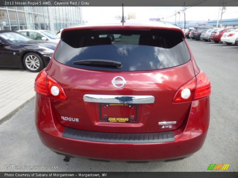 Cayenne Red / Gray 2013 Nissan Rogue S AWD