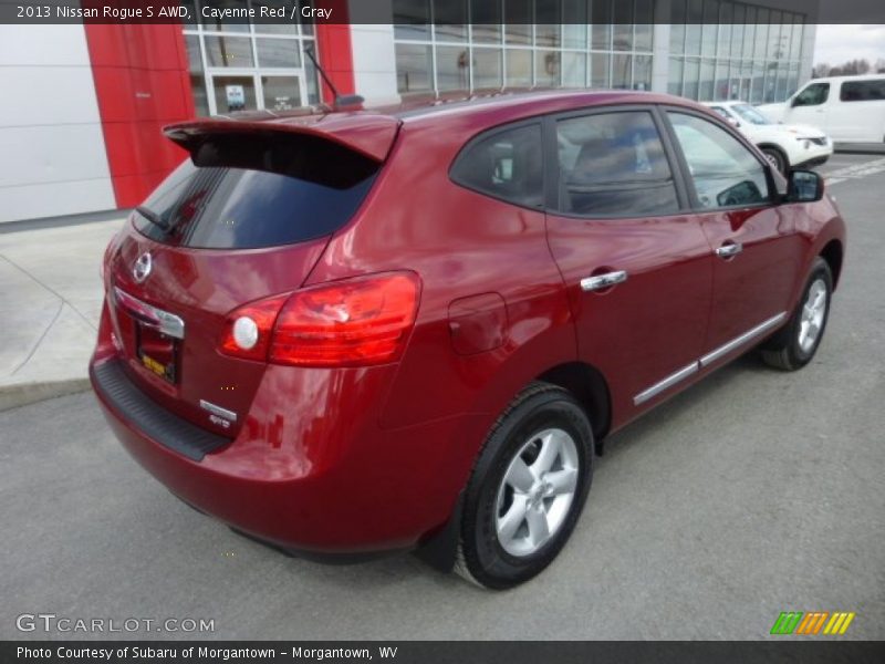 Cayenne Red / Gray 2013 Nissan Rogue S AWD