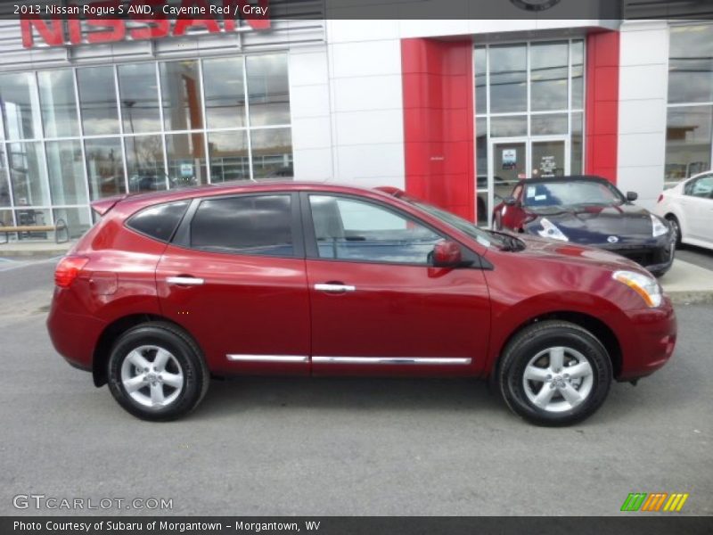 Cayenne Red / Gray 2013 Nissan Rogue S AWD