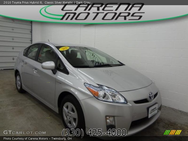 Classic Silver Metallic / Dark Gray 2010 Toyota Prius Hybrid III