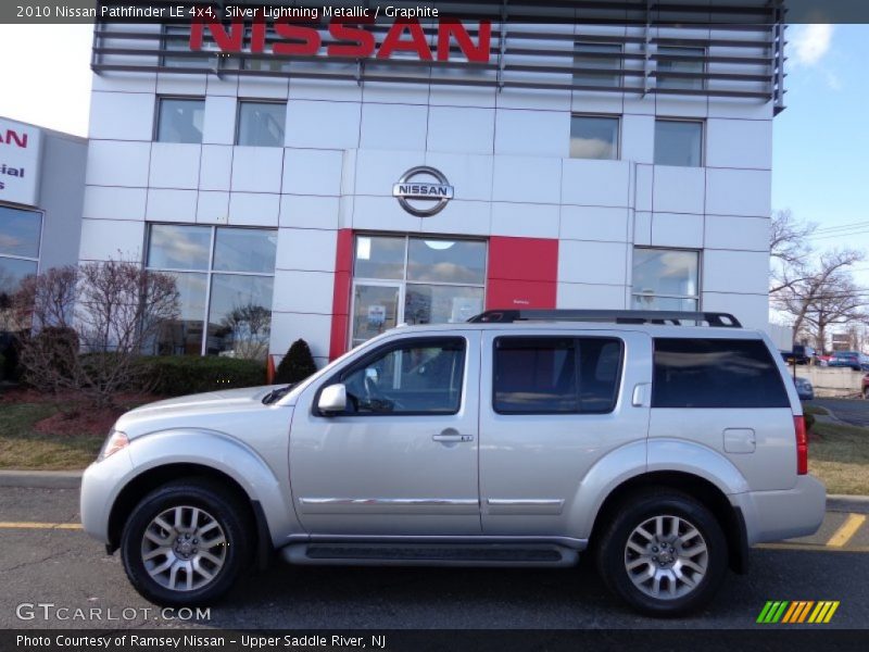 Silver Lightning Metallic / Graphite 2010 Nissan Pathfinder LE 4x4