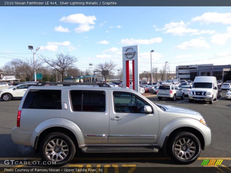 Silver Lightning Metallic / Graphite 2010 Nissan Pathfinder LE 4x4