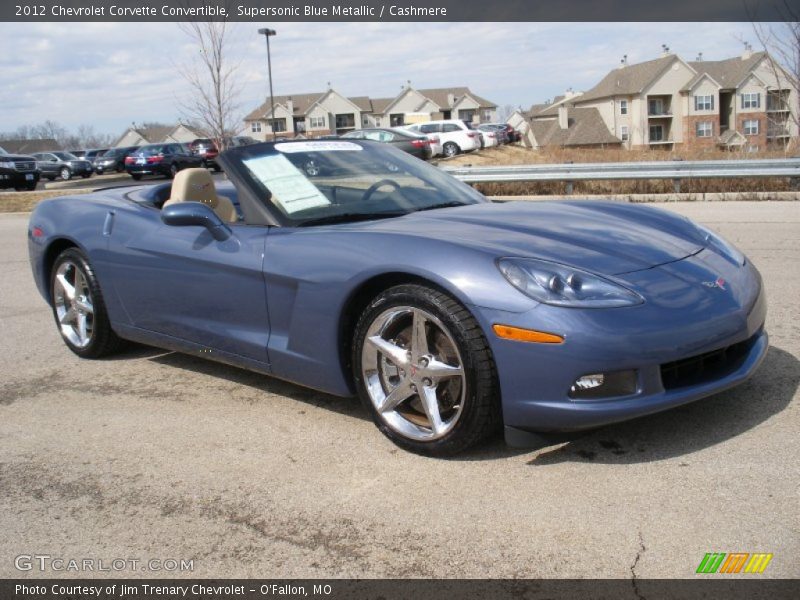Supersonic Blue Metallic / Cashmere 2012 Chevrolet Corvette Convertible