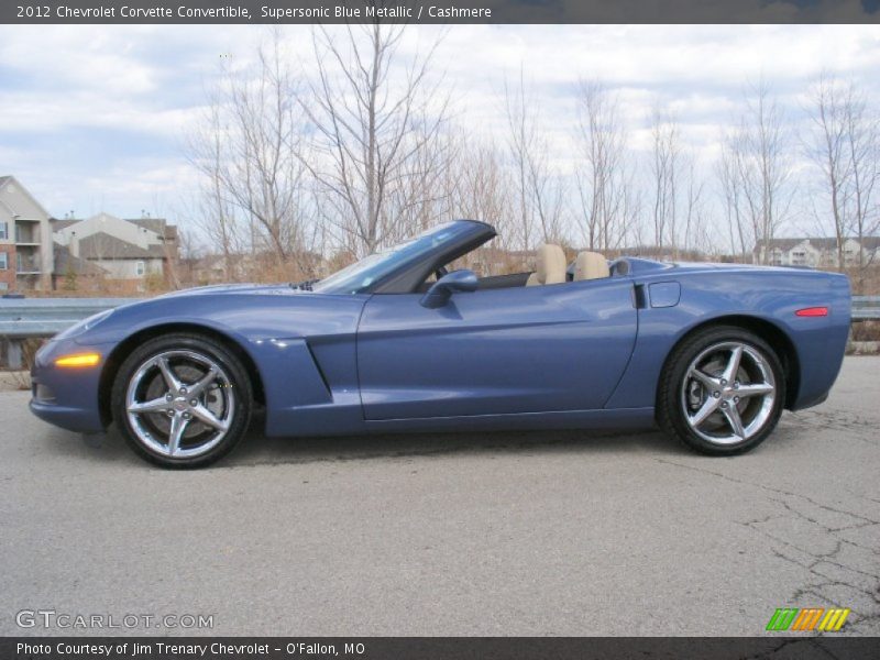 Supersonic Blue Metallic / Cashmere 2012 Chevrolet Corvette Convertible