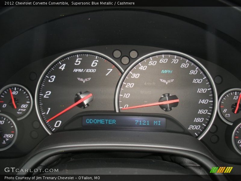 Supersonic Blue Metallic / Cashmere 2012 Chevrolet Corvette Convertible