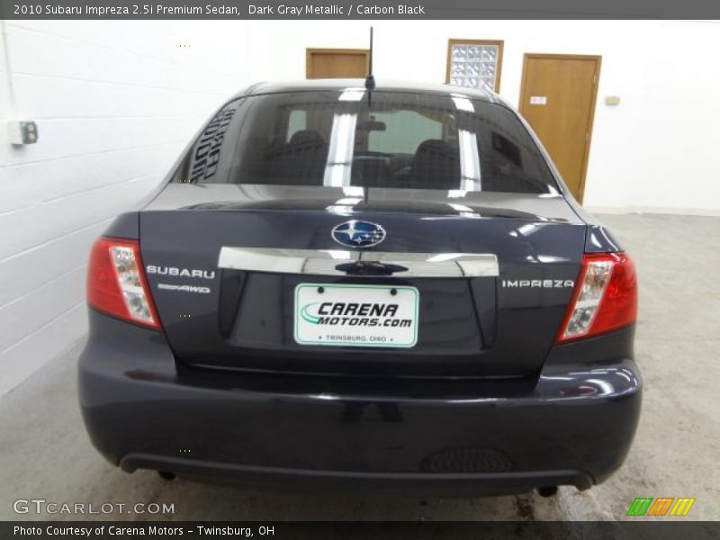 Dark Gray Metallic / Carbon Black 2010 Subaru Impreza 2.5i Premium Sedan