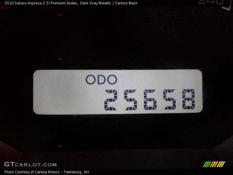 Dark Gray Metallic / Carbon Black 2010 Subaru Impreza 2.5i Premium Sedan