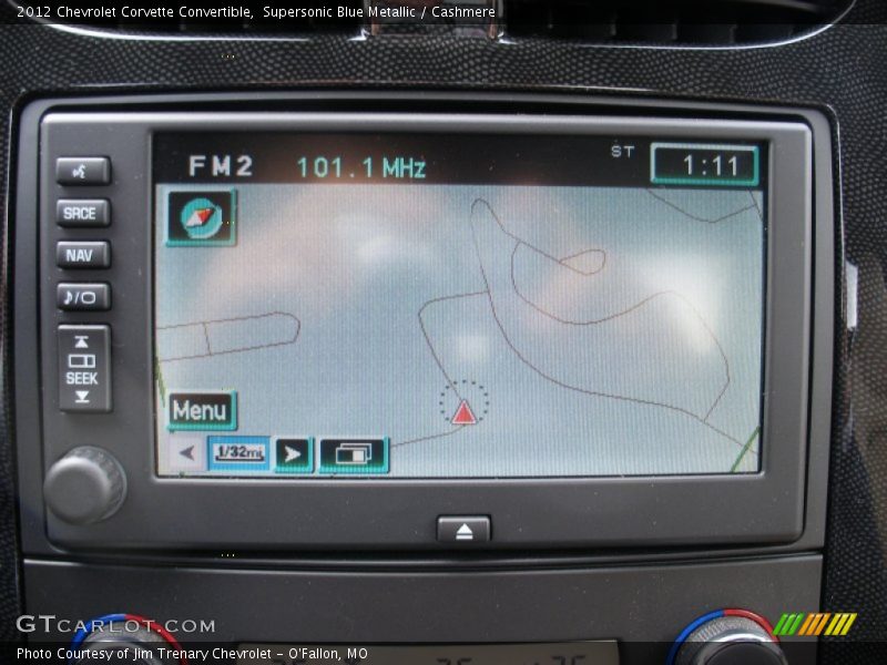 Navigation of 2012 Corvette Convertible