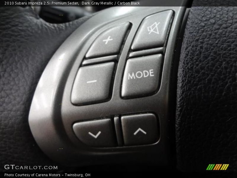 Controls of 2010 Impreza 2.5i Premium Sedan