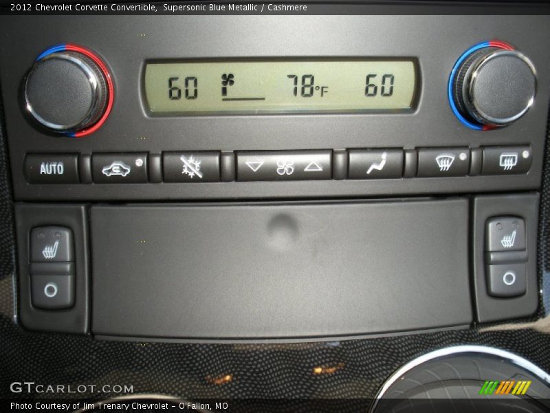 Controls of 2012 Corvette Convertible