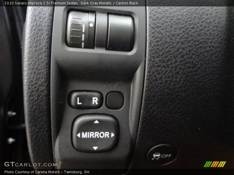 Controls of 2010 Impreza 2.5i Premium Sedan