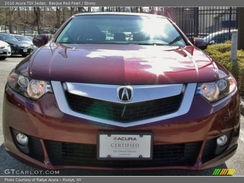Basque Red Pearl / Ebony 2010 Acura TSX Sedan