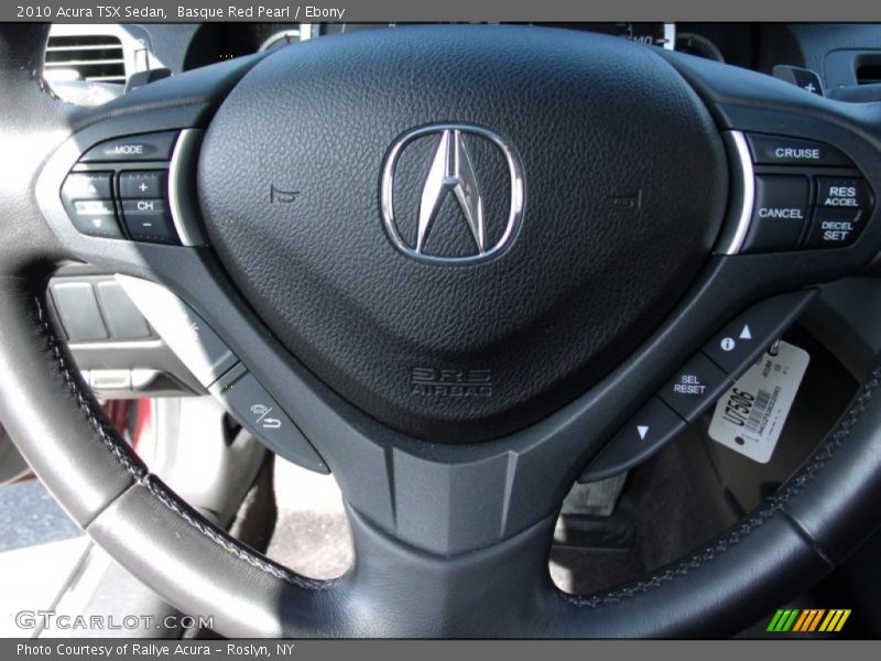 Basque Red Pearl / Ebony 2010 Acura TSX Sedan