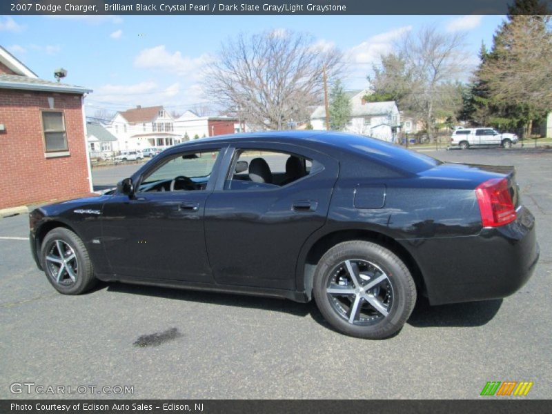 Brilliant Black Crystal Pearl / Dark Slate Gray/Light Graystone 2007 Dodge Charger