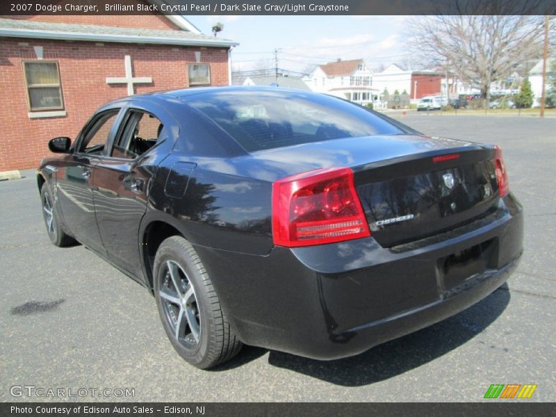 Brilliant Black Crystal Pearl / Dark Slate Gray/Light Graystone 2007 Dodge Charger