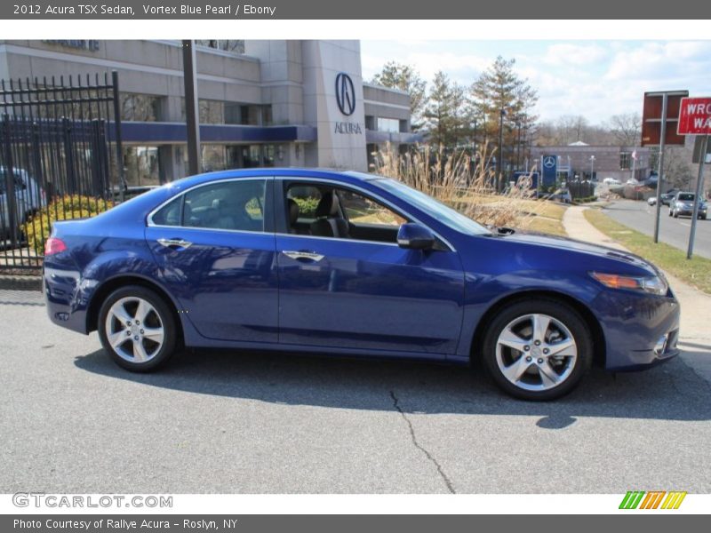 Vortex Blue Pearl / Ebony 2012 Acura TSX Sedan