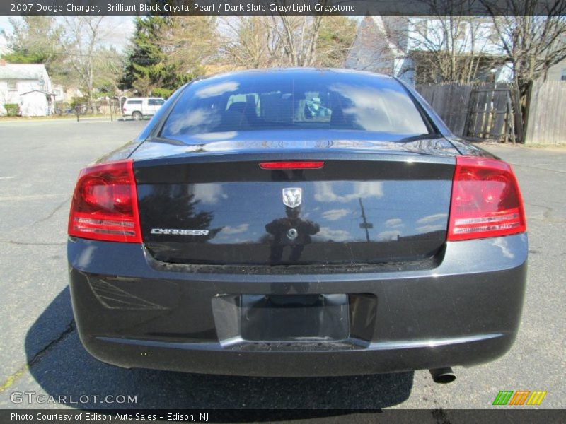 Brilliant Black Crystal Pearl / Dark Slate Gray/Light Graystone 2007 Dodge Charger