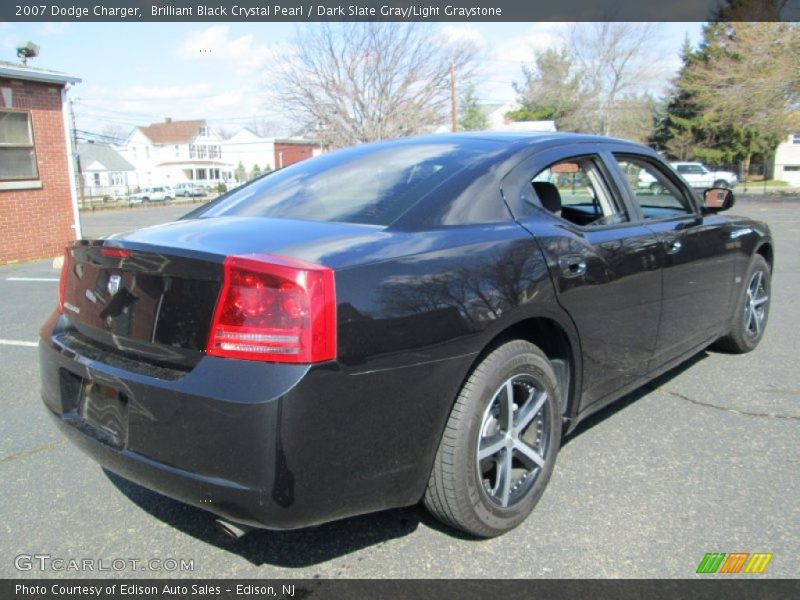 Brilliant Black Crystal Pearl / Dark Slate Gray/Light Graystone 2007 Dodge Charger