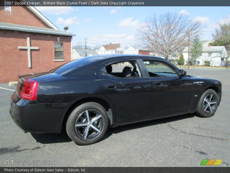 Brilliant Black Crystal Pearl / Dark Slate Gray/Light Graystone 2007 Dodge Charger