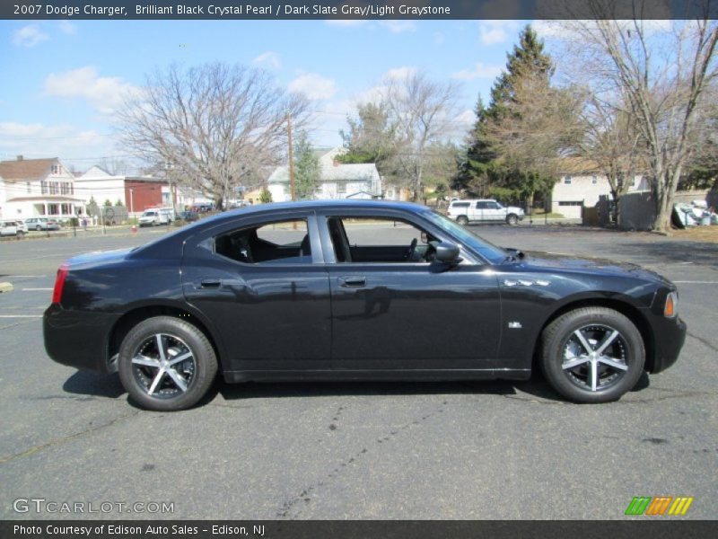 Brilliant Black Crystal Pearl / Dark Slate Gray/Light Graystone 2007 Dodge Charger
