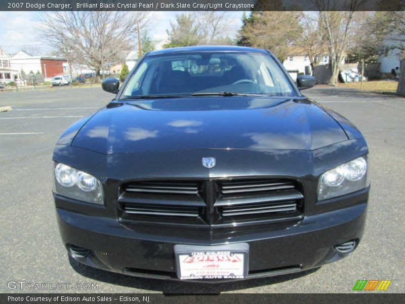 Brilliant Black Crystal Pearl / Dark Slate Gray/Light Graystone 2007 Dodge Charger