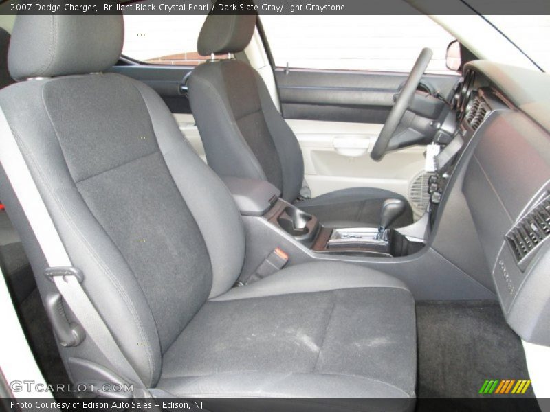 Brilliant Black Crystal Pearl / Dark Slate Gray/Light Graystone 2007 Dodge Charger