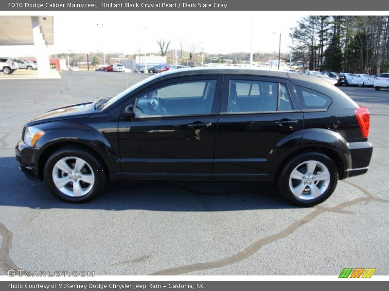 Brilliant Black Crystal Pearl / Dark Slate Gray 2010 Dodge Caliber Mainstreet