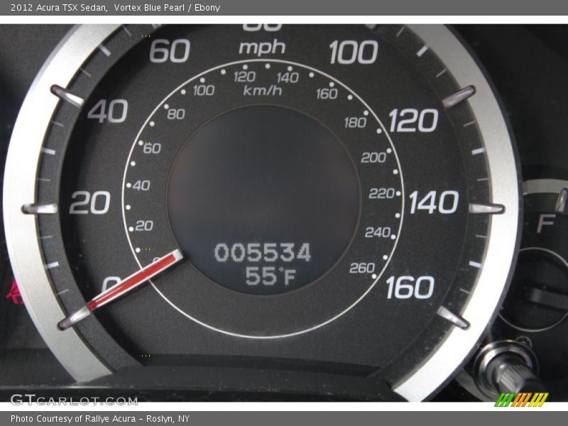 Vortex Blue Pearl / Ebony 2012 Acura TSX Sedan