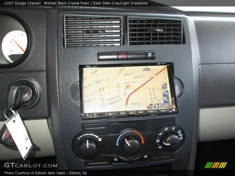 Brilliant Black Crystal Pearl / Dark Slate Gray/Light Graystone 2007 Dodge Charger